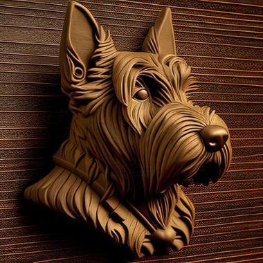 3D model Scottish Terrier dog (STL)